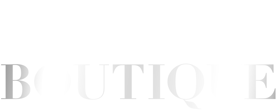 The Fleurs de Villes Boutique Logo featuring The word 'Boutique' in a stylish, serif font on a white background